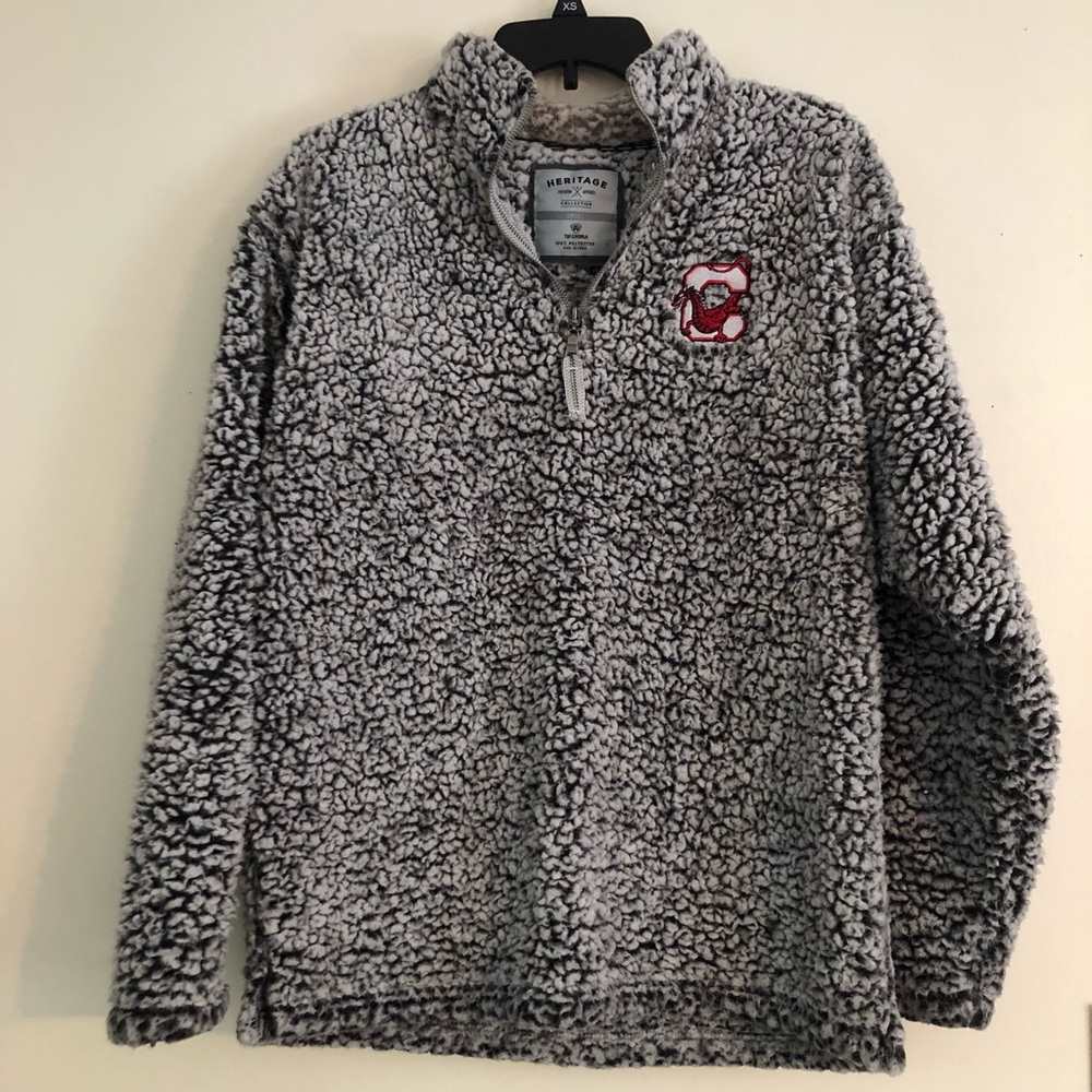 Fleece fuzzy sweatshirt
